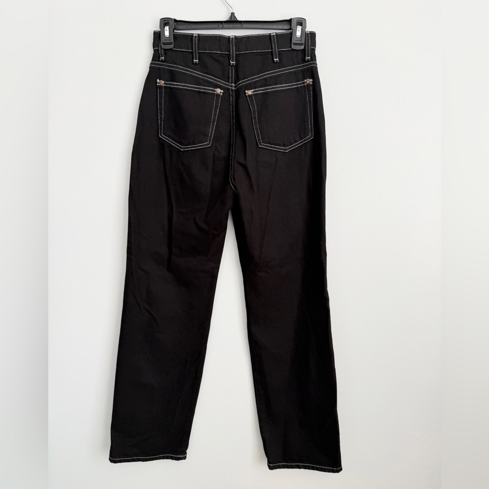 Reformation Size 25 • Cowboy Jeans High Rise Straight Leg Jeans Black - Picture 4 of 5